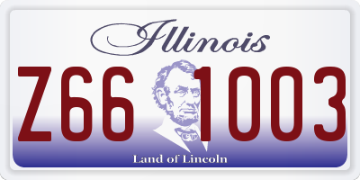 IL license plate Z661003