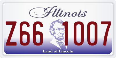 IL license plate Z661007