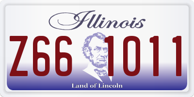 IL license plate Z661011