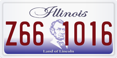 IL license plate Z661016