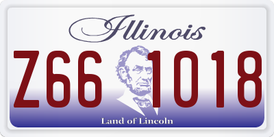 IL license plate Z661018