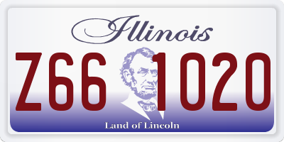 IL license plate Z661020