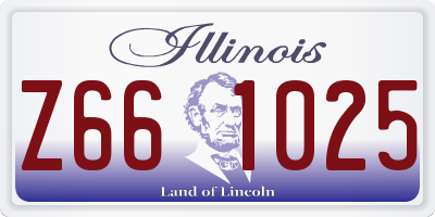 IL license plate Z661025