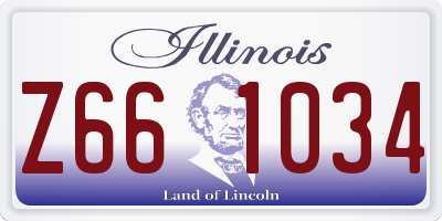 IL license plate Z661034