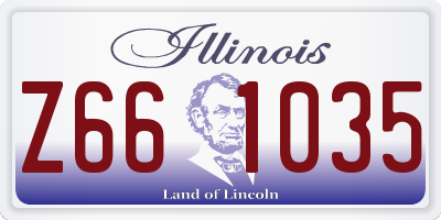 IL license plate Z661035