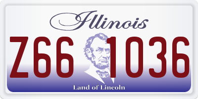 IL license plate Z661036