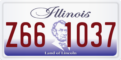 IL license plate Z661037