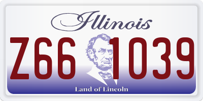 IL license plate Z661039