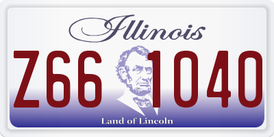 IL license plate Z661040