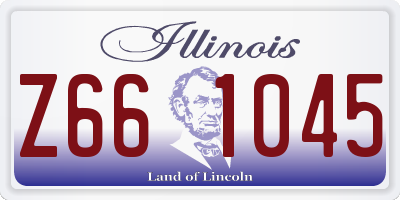 IL license plate Z661045