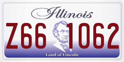 IL license plate Z661062