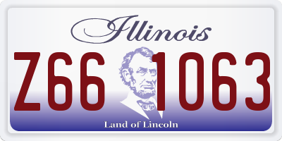 IL license plate Z661063