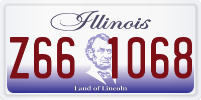 IL license plate Z661068