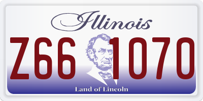 IL license plate Z661070
