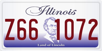 IL license plate Z661072