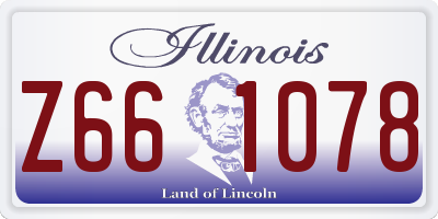 IL license plate Z661078