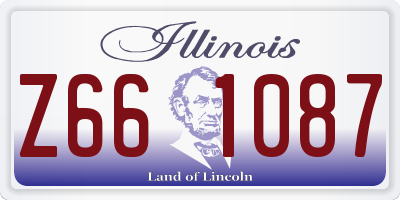 IL license plate Z661087