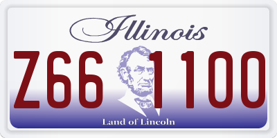 IL license plate Z661100