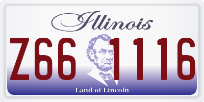 IL license plate Z661116