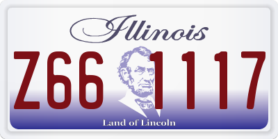 IL license plate Z661117