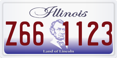 IL license plate Z661123