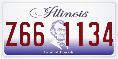 IL license plate Z661134