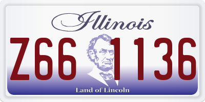 IL license plate Z661136