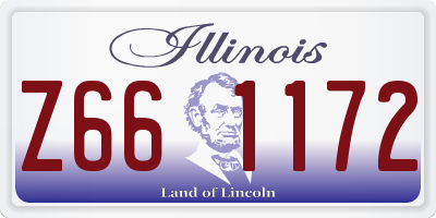 IL license plate Z661172