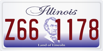 IL license plate Z661178