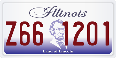 IL license plate Z661201