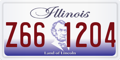 IL license plate Z661204