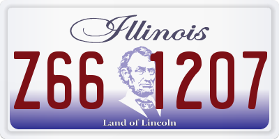 IL license plate Z661207