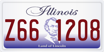 IL license plate Z661208