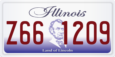 IL license plate Z661209