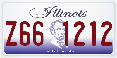IL license plate Z661212
