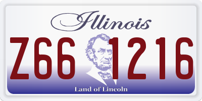 IL license plate Z661216