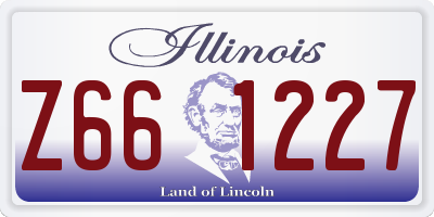 IL license plate Z661227