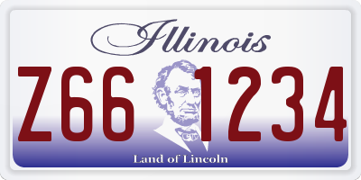 IL license plate Z661234