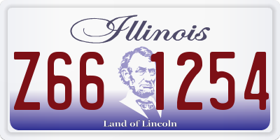 IL license plate Z661254