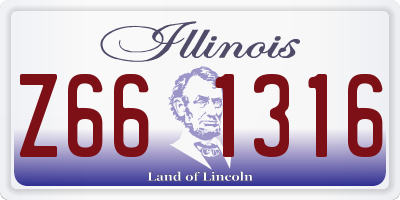 IL license plate Z661316