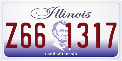 IL license plate Z661317