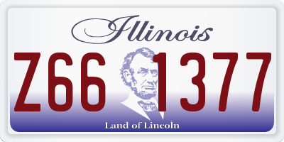 IL license plate Z661377