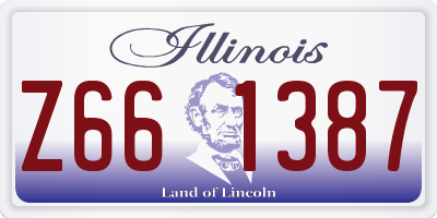 IL license plate Z661387