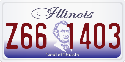 IL license plate Z661403
