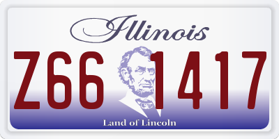 IL license plate Z661417