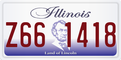 IL license plate Z661418