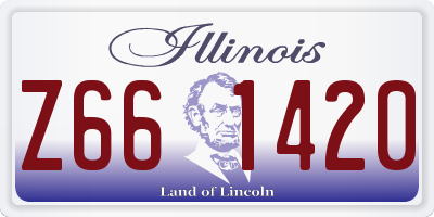 IL license plate Z661420
