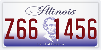 IL license plate Z661456