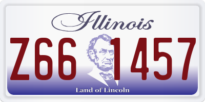 IL license plate Z661457