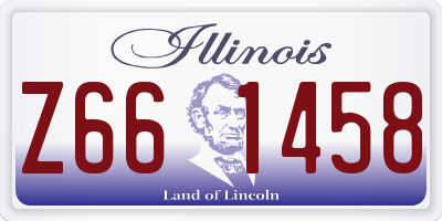IL license plate Z661458